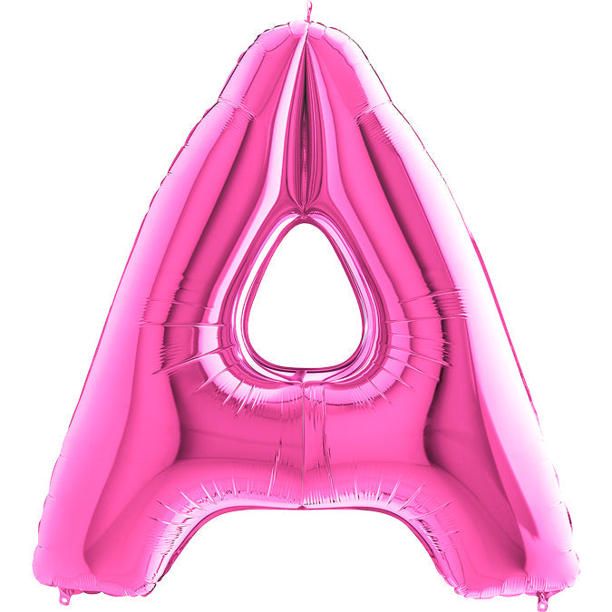 40" Foil Shape Megaloon Balloon Letter A Fuschia