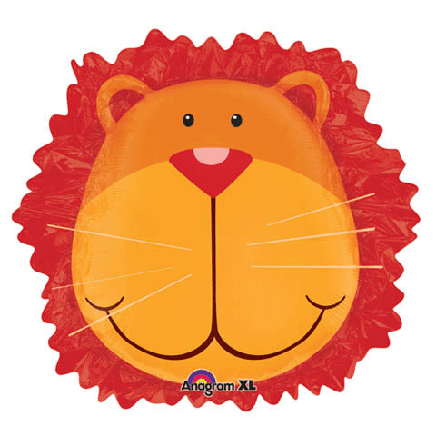 24" Jungle Animals Lion Head Balloon