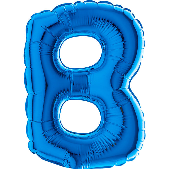 7" Airfill Only (requires heat sealing) Letter B Blue Foil Balloon
