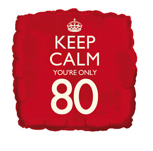 18" Keep Calm "80" Foil Balloon