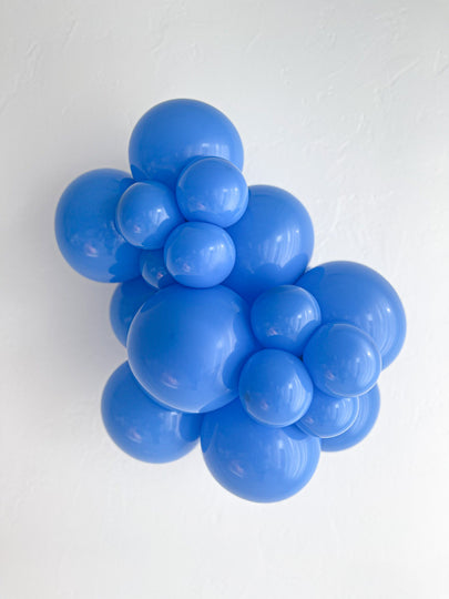17" Standard Blue Tuftex Latex Balloons (50 Per Bag) Manufacturer Inflated Image