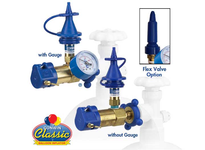 Conwin Classic Balloon Inflator Without Gauge, Soft-Touch Push Valve