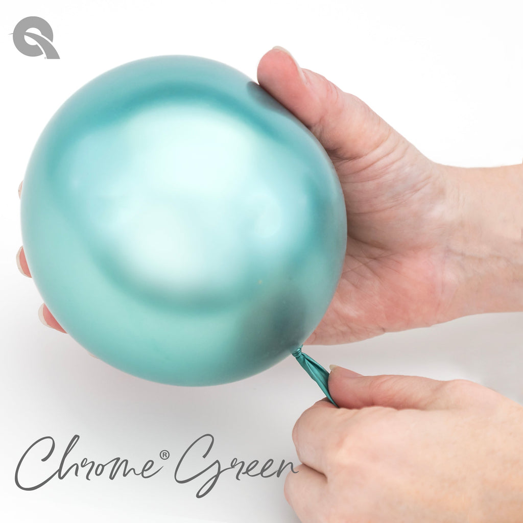 Chrome Green Hand Pioneer Qualatex Latex Balloons 