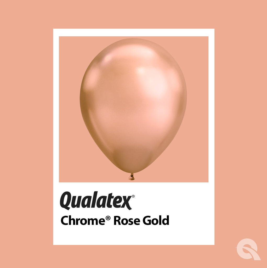 Chrome Rose Gold Swatch Pioneer Qualatex Latex Balloons 