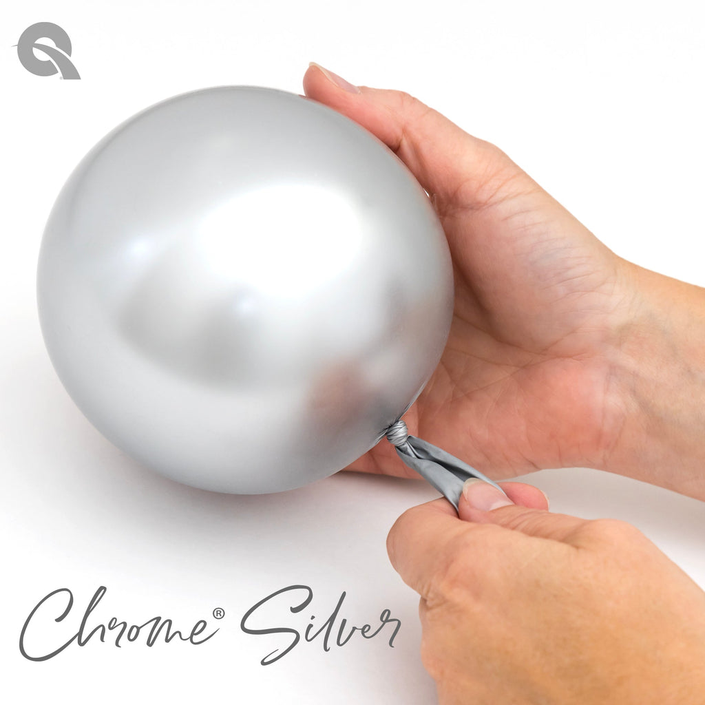 Chrome Silver Hand Pioneer Qualatex Latex Balloons 