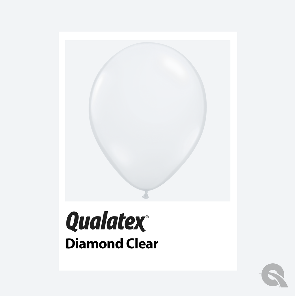 Diamond Clear Swatch Pioneer Qualatex Latex Balloons 