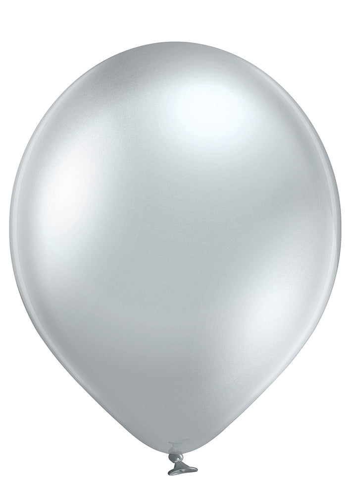 Inflatex Balloon Image 5" Ellie's Brand Latex Balloons Glazed Silver (100 Per Bag)
