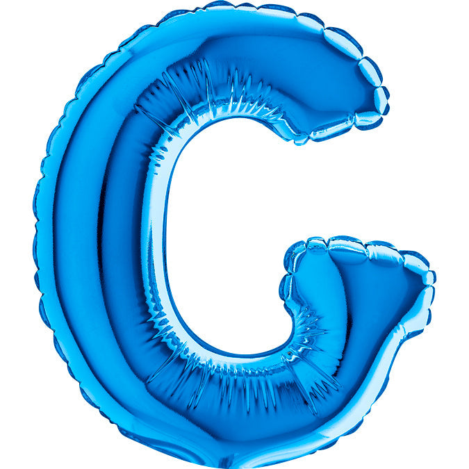 7" Airfill Only (requires heat sealing) Letter G Blue Foil Balloon