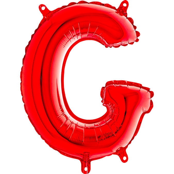 14" Airfill Only Foil Balloon Self Sealing Letter G Red