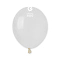 5" Gemar Latex Balloons (Bag of 100) Standard Crystal Clear
