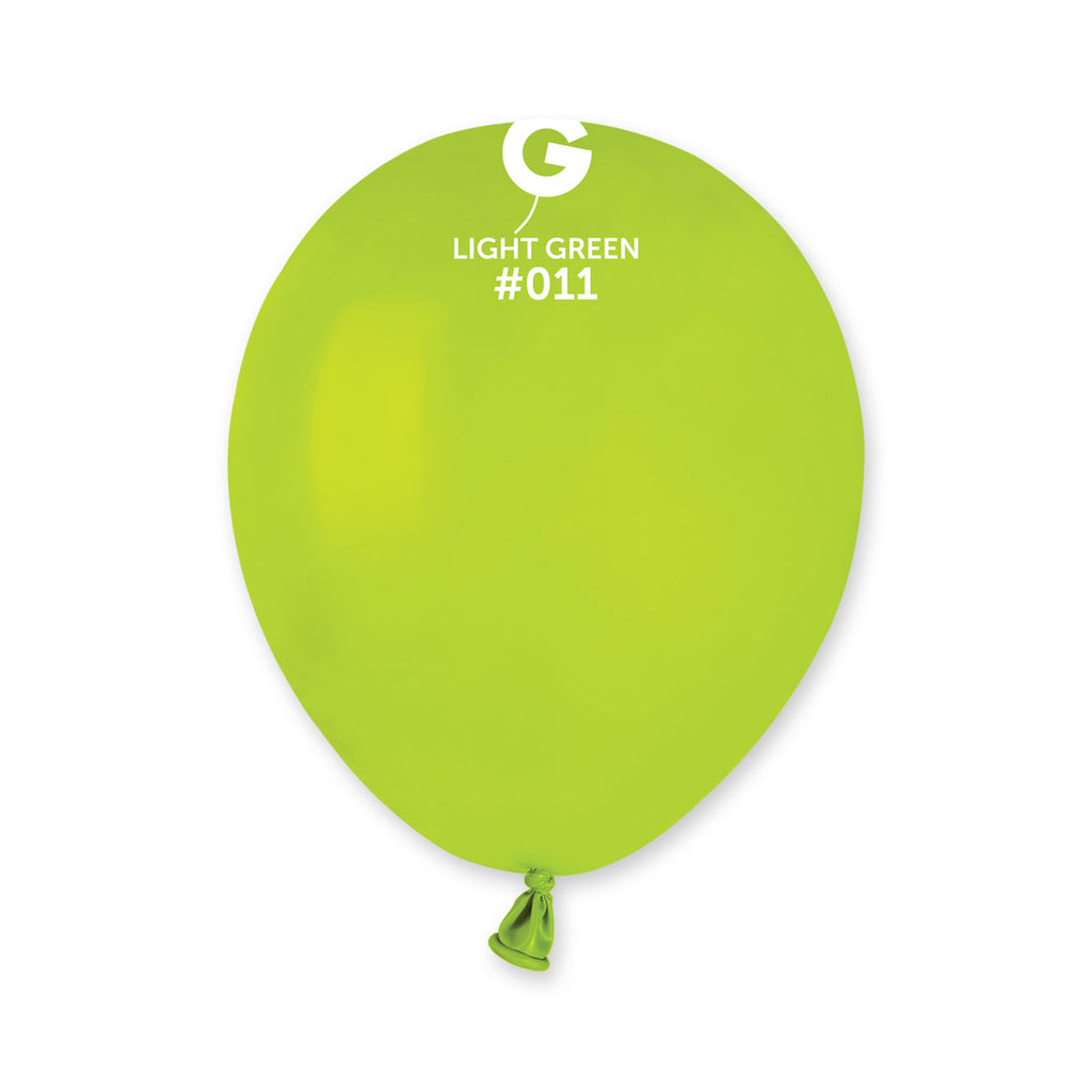 5" Gemar Latex Balloons (Bag of 100) Standard Light Green