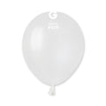 5" Gemar Latex Balloons (Bag of 100) Metallic Metallic White