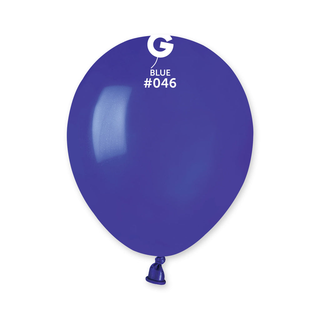 5" Gemar Latex Balloons (Bag of 100) Standard Royal Blue
