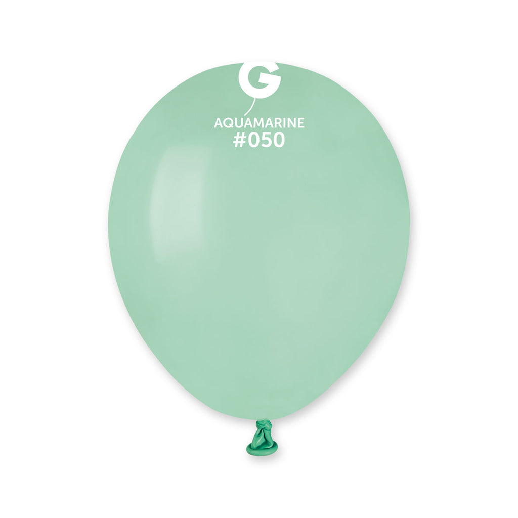 5" Gemar Latex Balloons (Bag of 100) Standard Aquamarine
