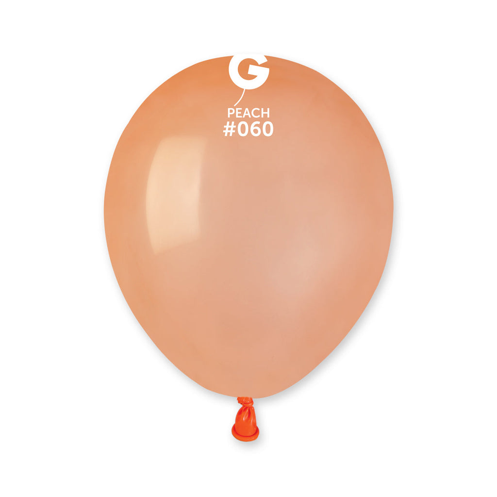 5" Gemar Latex Balloons (Bag of 100) Standard Peach
