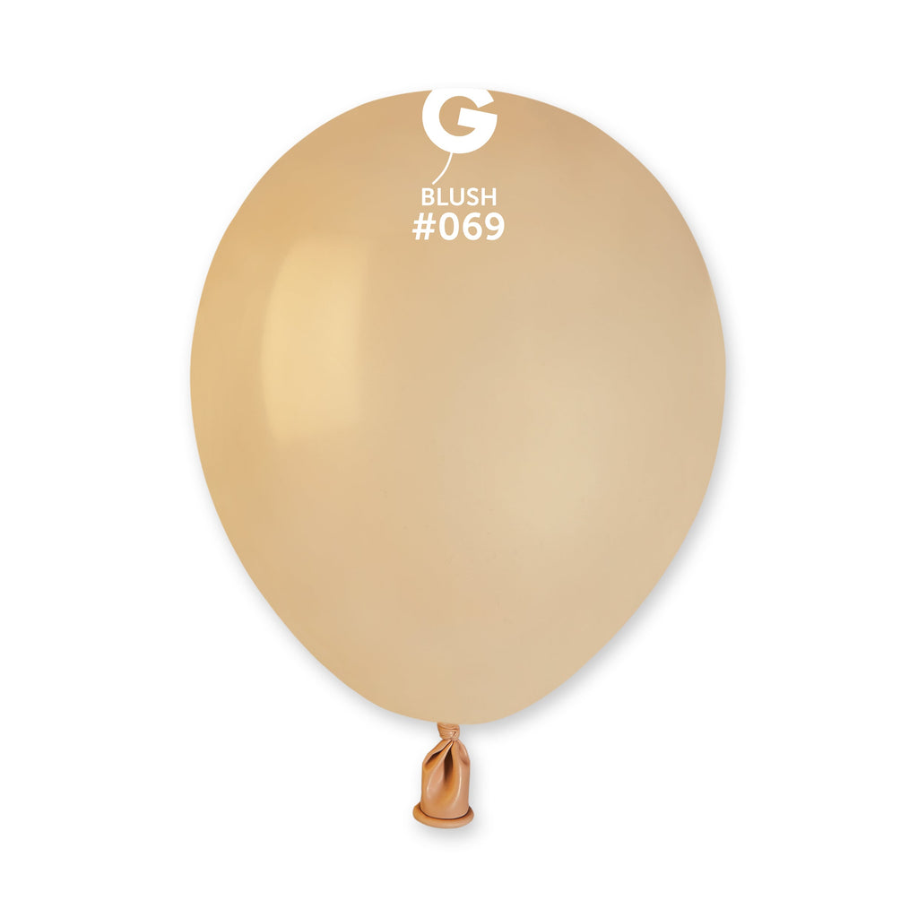 5" Gemar Latex Balloons (Bag of 100) Standard Blush