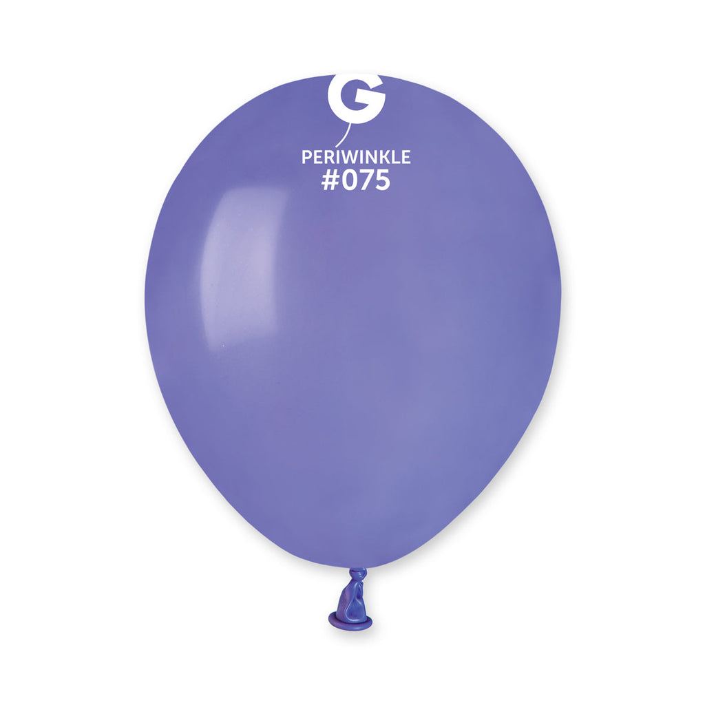5" Gemar Latex Balloons (Bag of 100) Standard Periwinkle