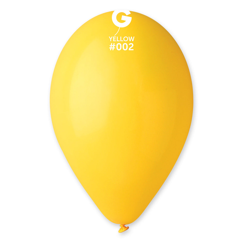 12" Gemar Latex Balloons (Bag of 50) Standard Yellow