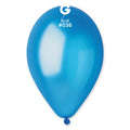 12" Gemar Latex Balloons (Bag of 50) Metallic Metallic Blue