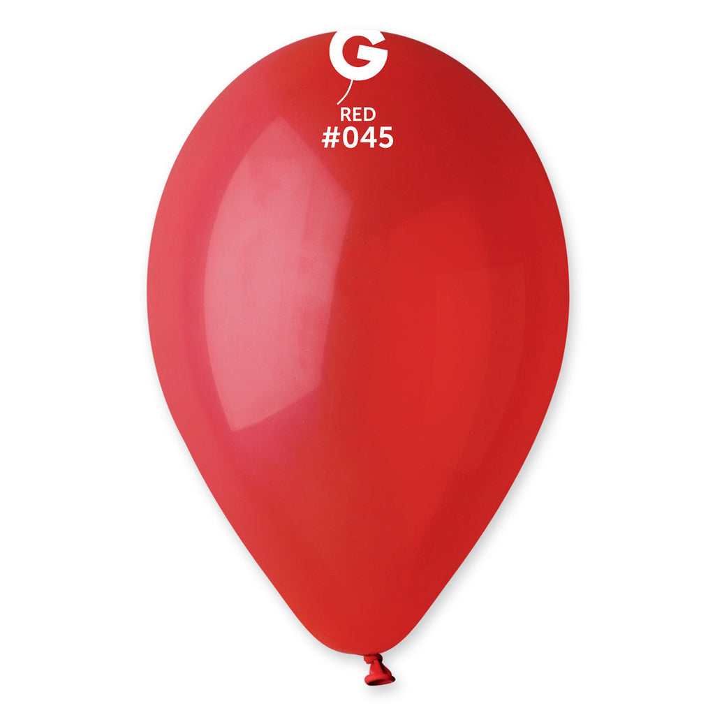 12" Gemar Latex Balloons (Bag of 50) Standard Red