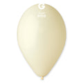 12" Gemar Latex Balloons (Bag of 50) Standard Ivory