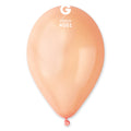 12" Gemar Latex Balloons (Bag of 50) Metallic Metallic Peach*