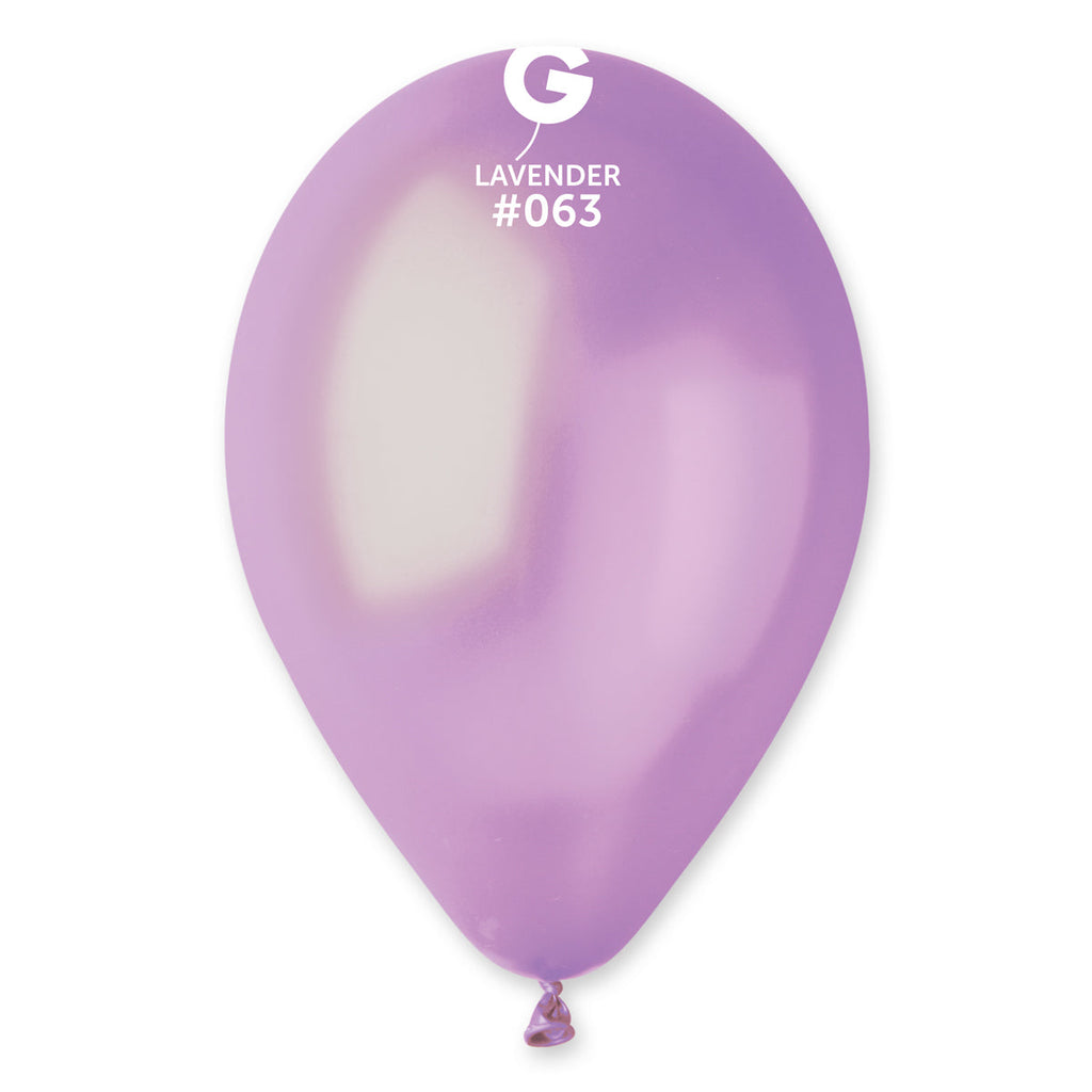 12" Gemar Latex Balloons (Bag of 50) Metallic Metallic Lavender