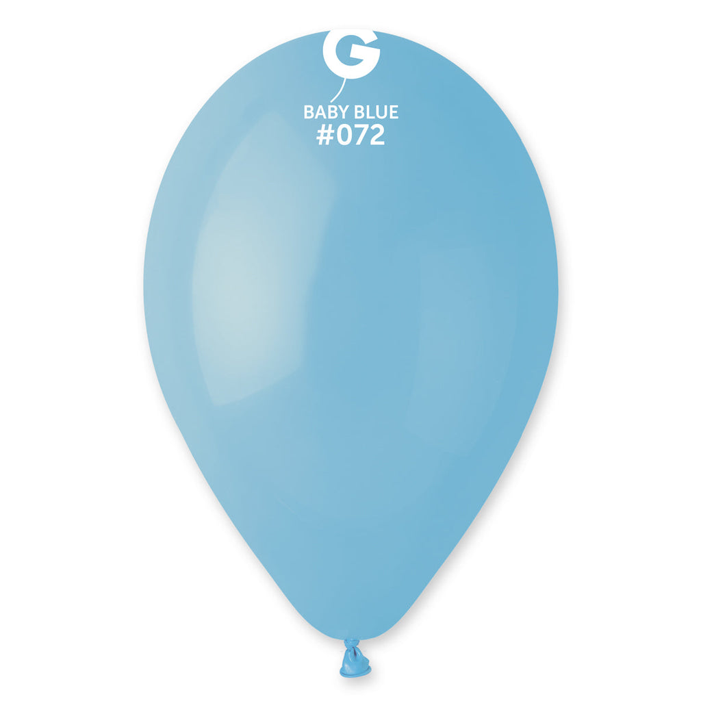 12" Gemar Latex Balloons (Bag of 50) Standard Baby Blue