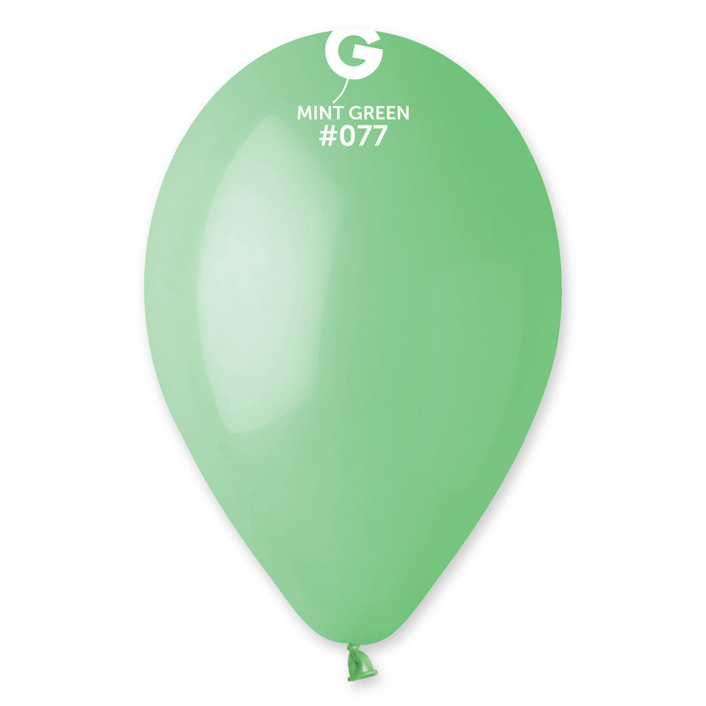 12" Gemar Latex Balloons (Bag of 50) Standard Mint Green