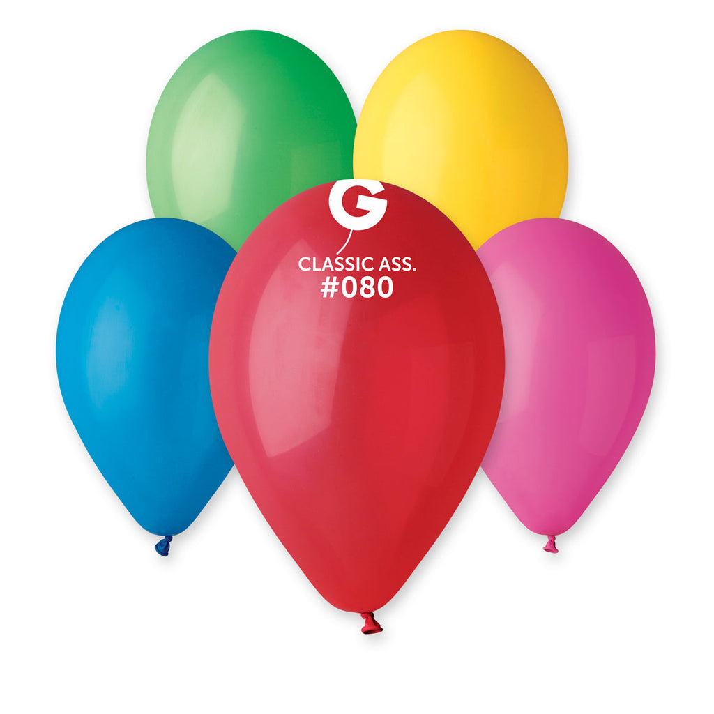 12" Gemar Latex Balloons (Bag of 50) Standard Assorted