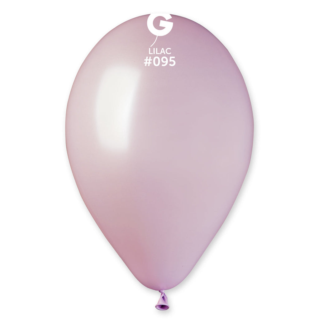 12" Gemar Latex Balloons (Bag of 50) Metallic Metallic Lilac
