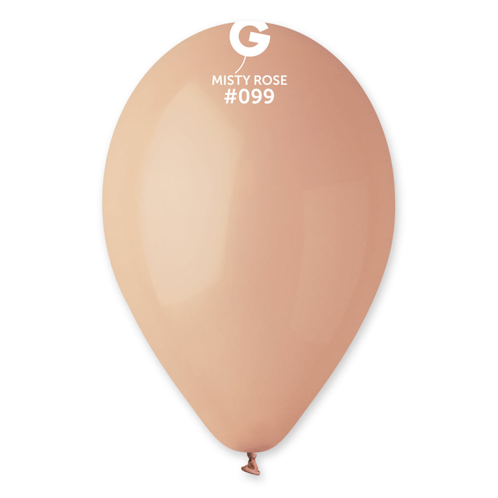 12" Gemar Latex Balloons (Bag of 50) Standard Misty Rose