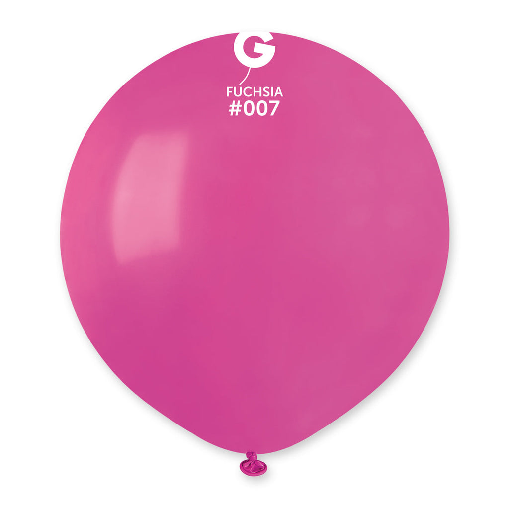 19" Gemar Latex Balloons (Bag of 25) Standard Fuchsia