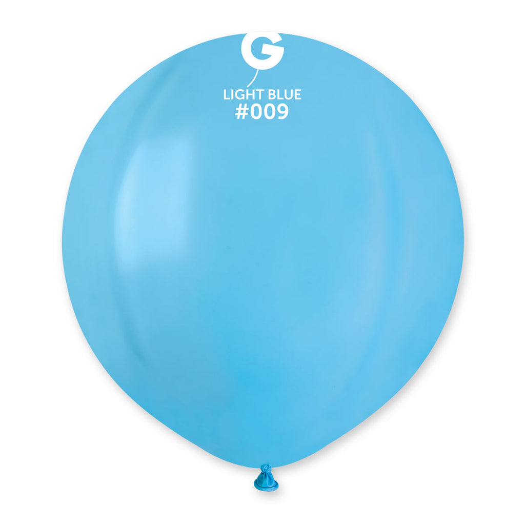 19" Gemar Latex Balloons (Bag of 25) Standard Light Blue