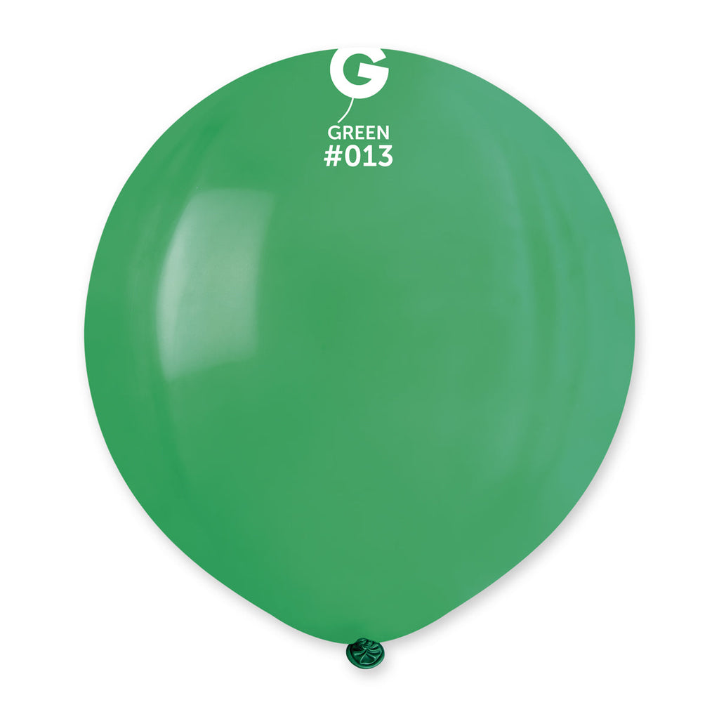 19" Gemar Latex Balloons (Bag of 25) Standard Deep Green