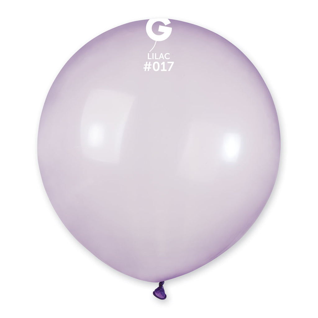 19" Gemar Latex Balloons (Bag of 25) Rainbow Pastel Crystal Lilac