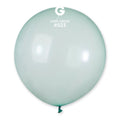 19" Gemar Latex Balloons (Bag of 25) Rainbow Pastel Crystal Jade Green