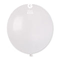 19" Gemar Latex Balloons (Bag of 25) Metallic Metallic White