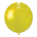 19" Gemar Latex Balloons (Bag of 25) Metallic Metallic Yellow
