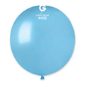 19" Gemar Latex Balloons (Bag of 25) Metallic Metallic Light Blue