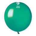 19" Gemar Latex Balloons (Bag of 25) Metallic Metallic Green