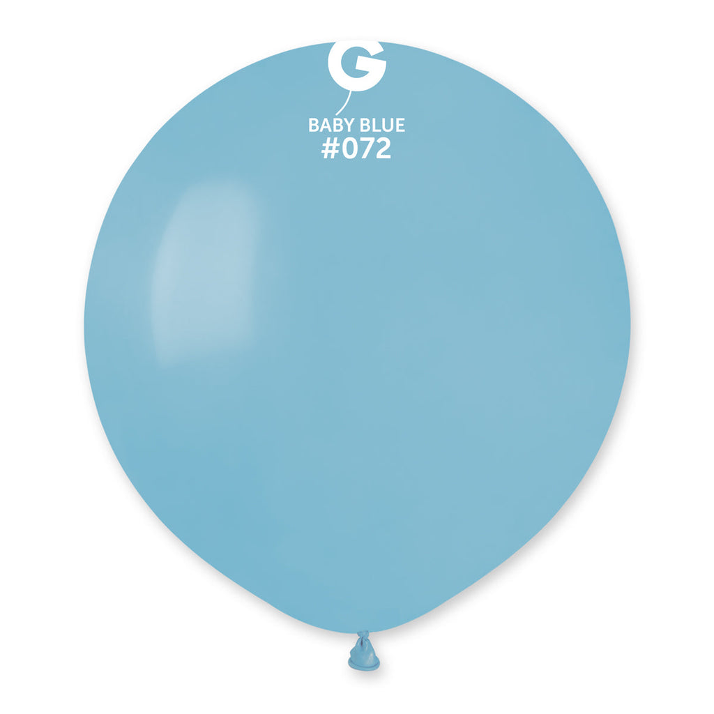 19" Gemar Latex Balloons (Bag of 25) Standard Baby Blue