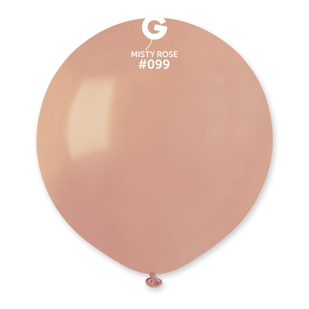 19" Gemar Latex Balloons (Bag of 25) Standard Misty Rose
