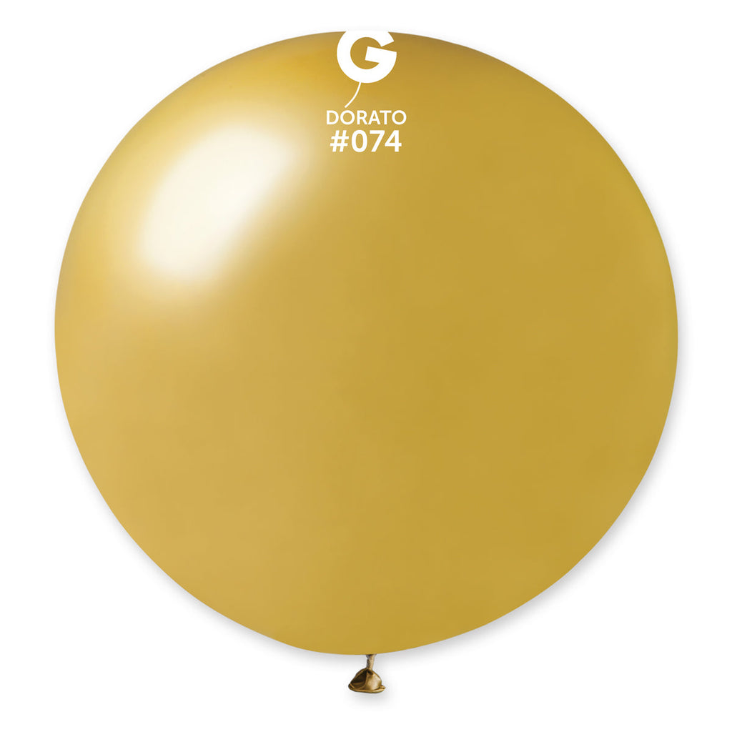 31" Gemar Latex Balloons (Pack of 1) Giant Metallic Balloon Dorato