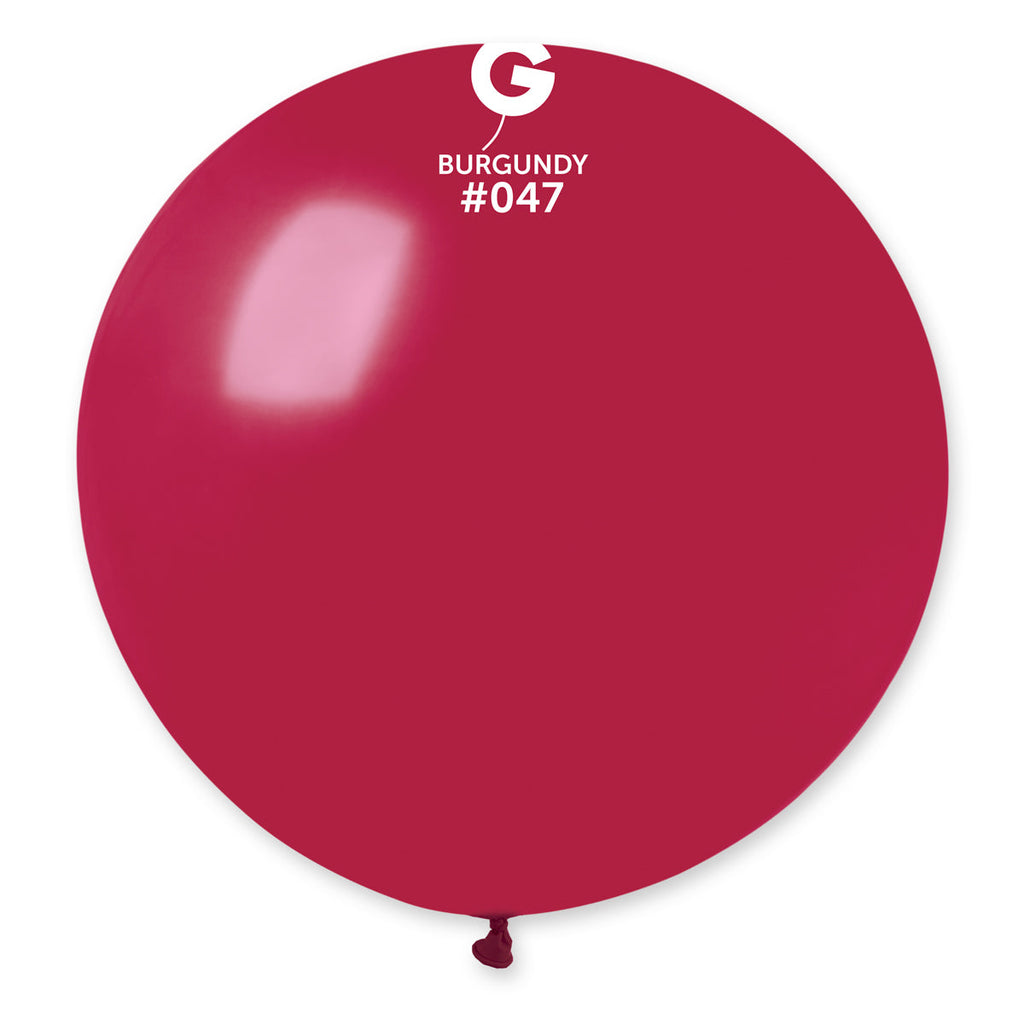 31" Gemar Latex Balloons (Pack of 1) Giant Balloon Burgundy