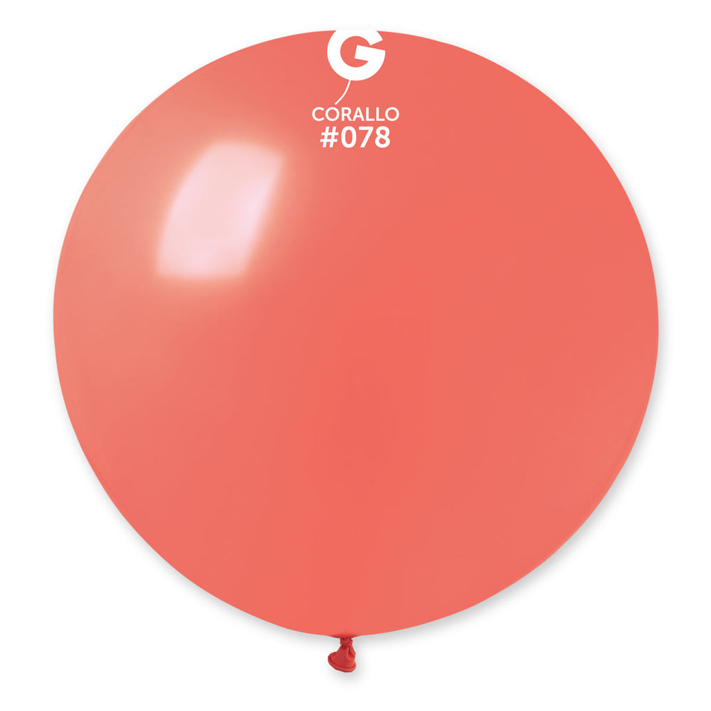 31" Gemar Latex Balloons (Pack of 1) Giant Balloon Corallo