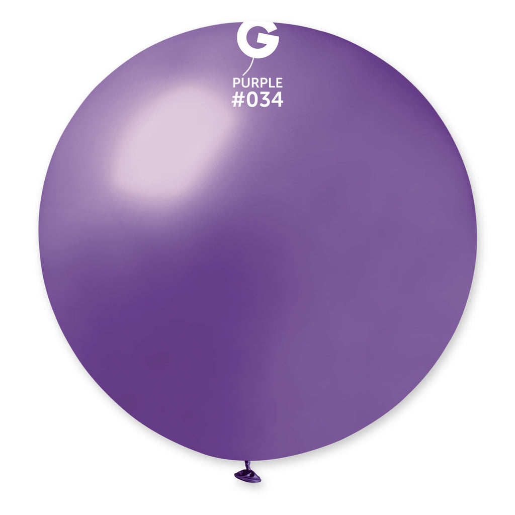 31" Gemar Latex Balloons (Pack of 1) Giant Metallic Purple