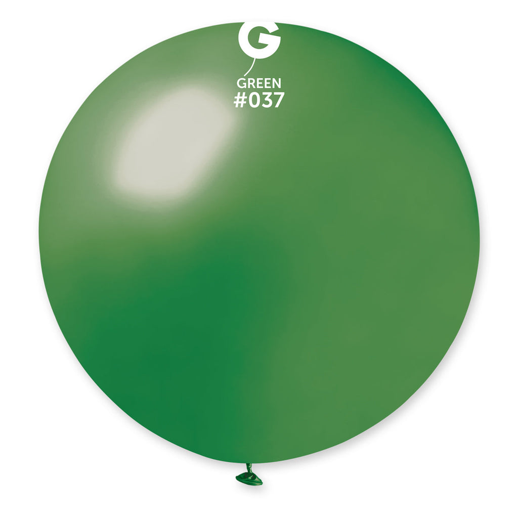 31" Gemar Latex Balloons (Pack of 1) Giant Metallic Green