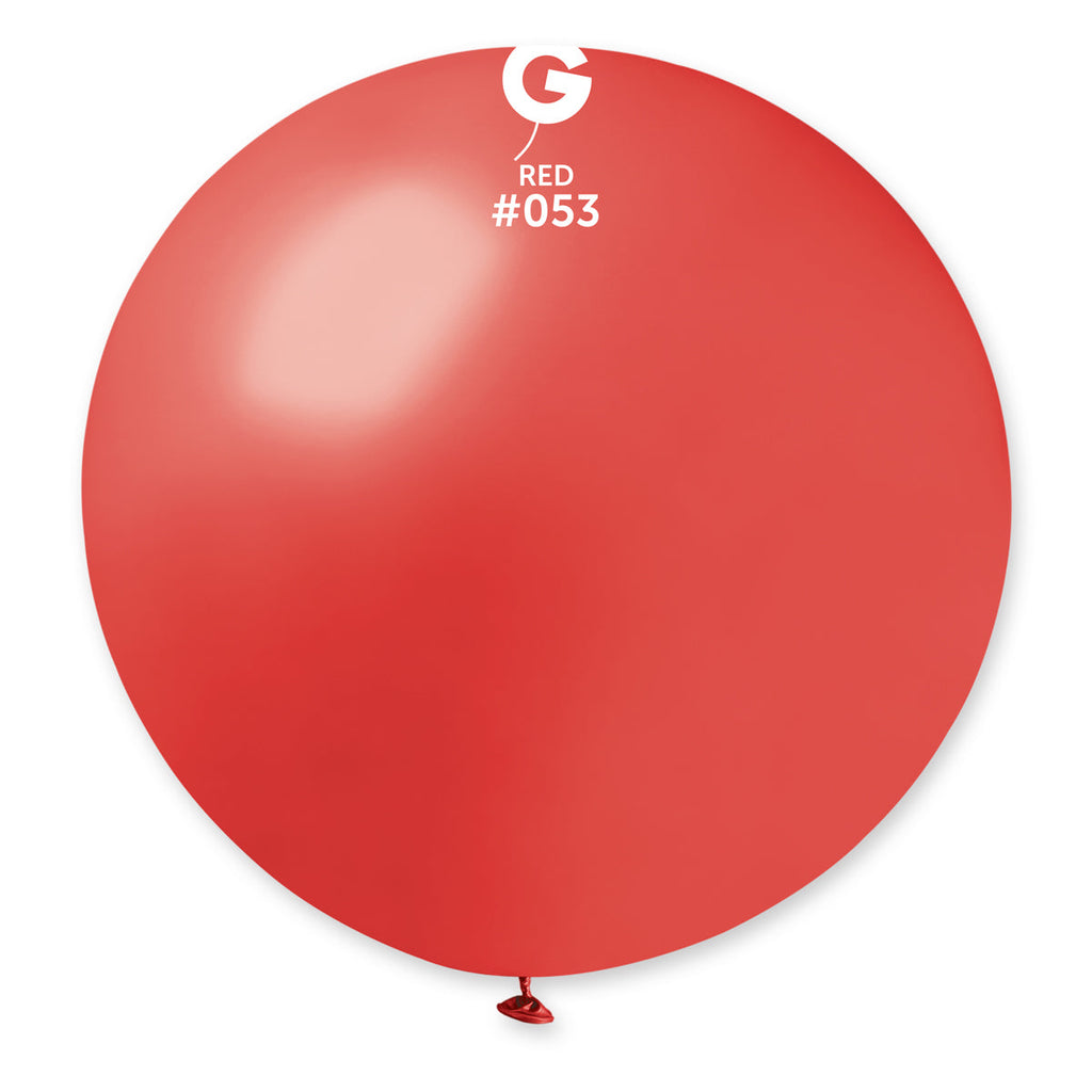 31" Gemar Latex Balloons (Pack of 1) Giant Metallic Deep Red