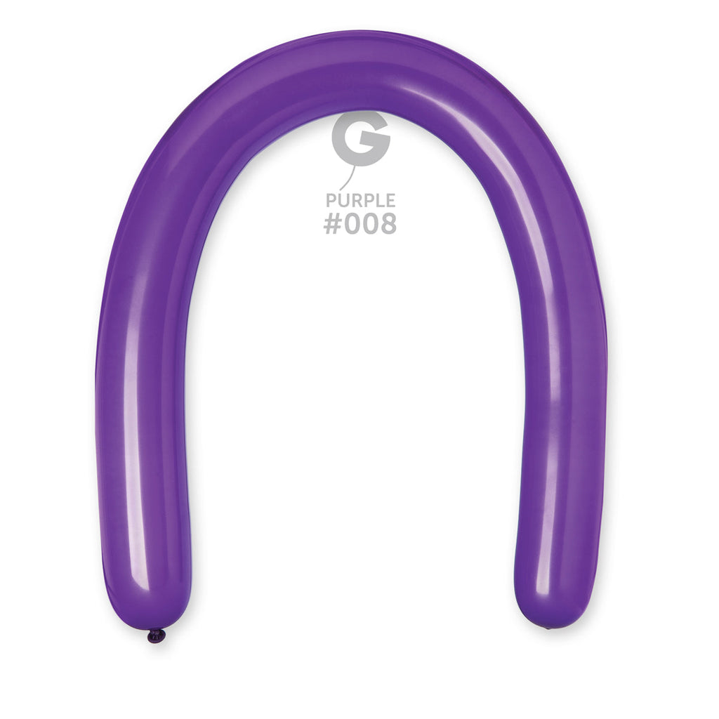 360G Gemar Latex Balloons (Bag of 50) Modelling/Twisting Purple*